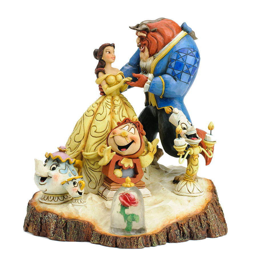 Jim Shore Disney's Beauty and the Beast Carved by Heart Figurine 4031487