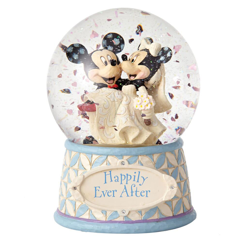 Jim Shore Disney's Mickey and Minnie Wedding Waterball Figurine 4059185