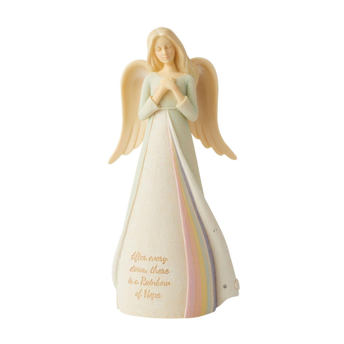 Rainbow Angel Figurine 6013034 by Enesco's Foundations
