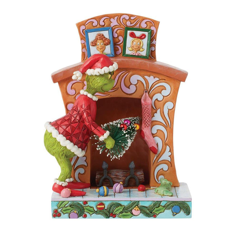Jim Shore Grinch Pushing Tree Up Figurine 6015214