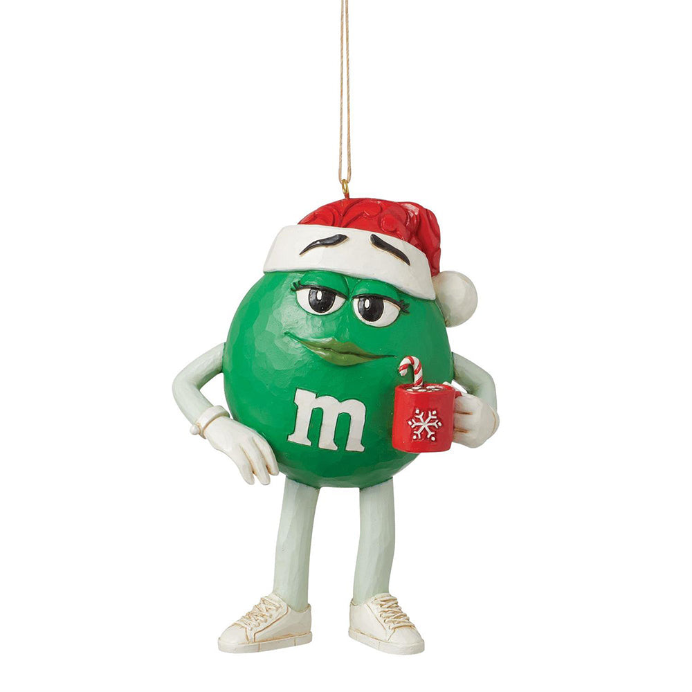 M&M'S Green Character in Hat Holiday Ornament 6015686 by Jim Shore