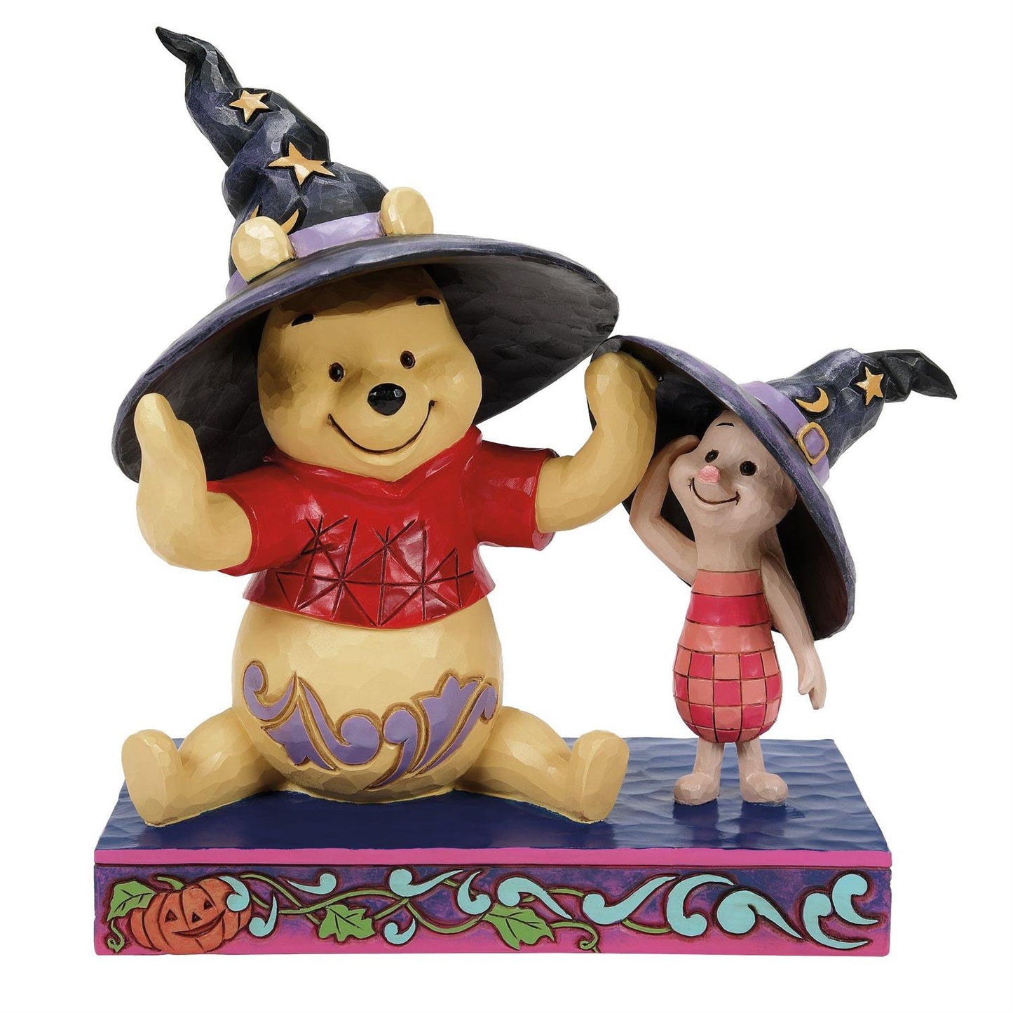 Jim Shore Disney's Pooh and Piglet Witch Hats Figurine 6016595