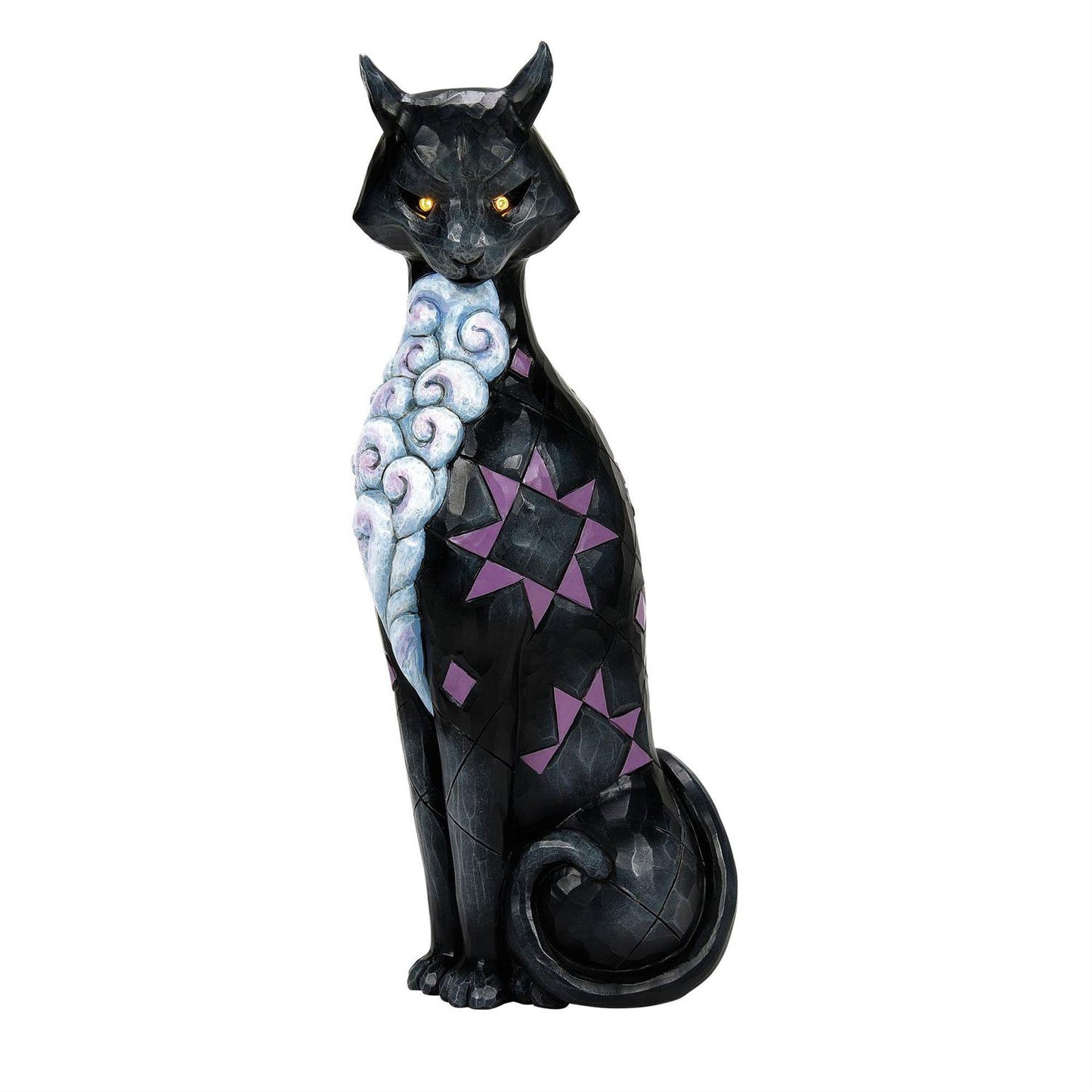 Jim Shore Vintage Cat with LED Glow Eyes Figurine 6016635