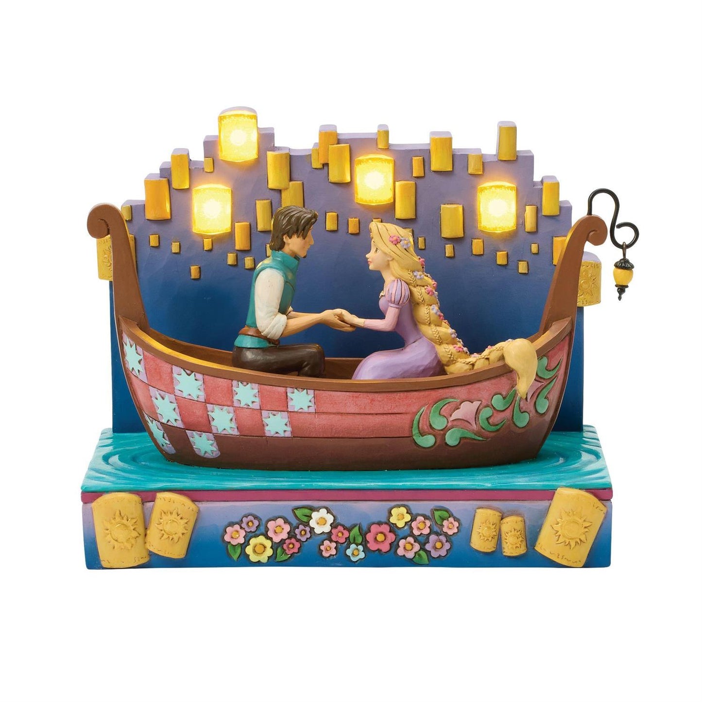 Jim Shore Disney's Tangled Boat with LED Lanterns Figurine 6016897
