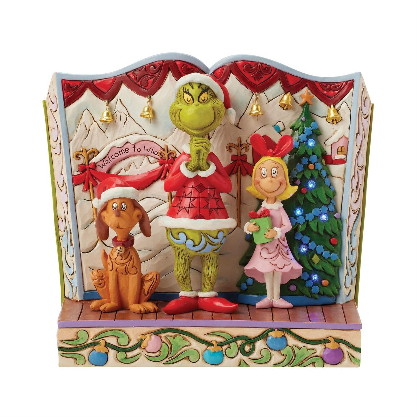 Jim Shore Grinch with Max and Cindy Figurine 6017056