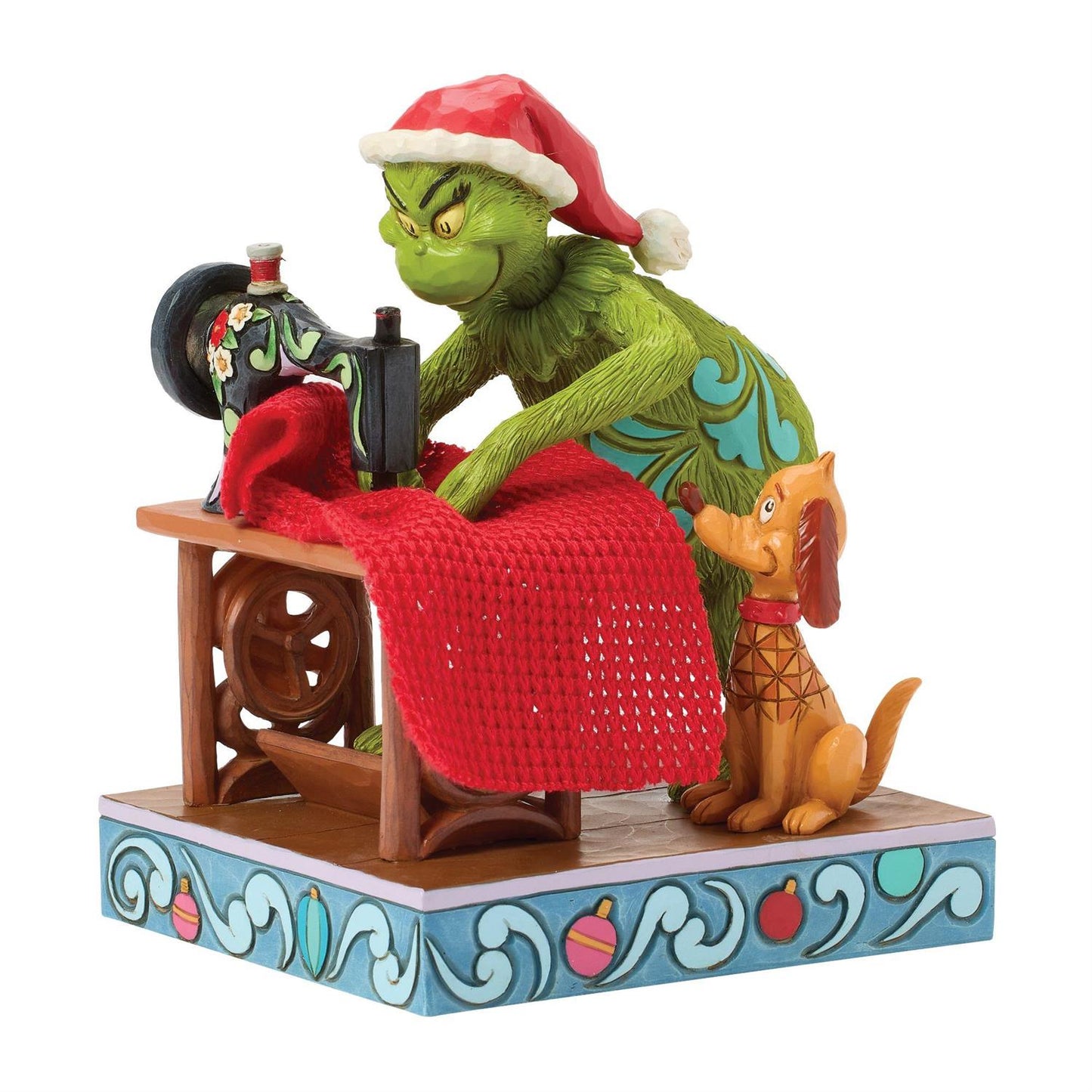 Jim Shore Grinch Sewing Santa Suit Figurine 6017059