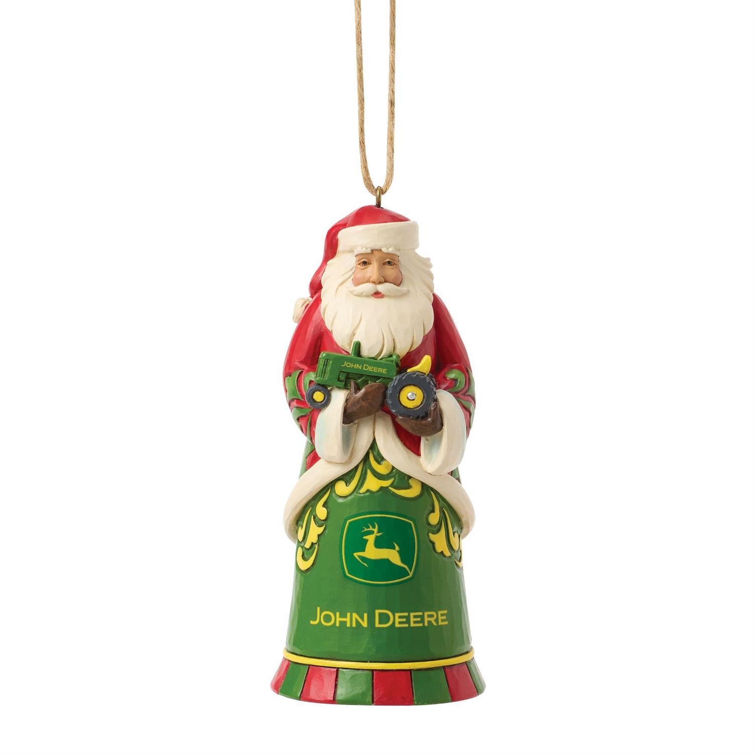 Jim Shore Santa with John Deere Tractor Ornament 6017291