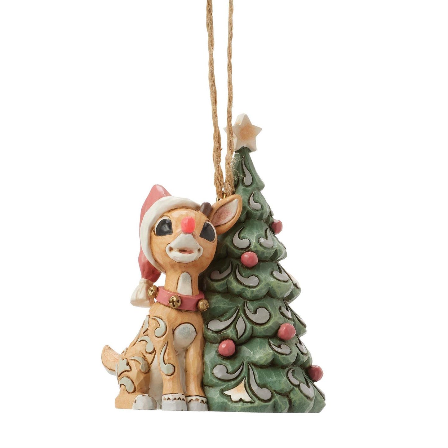 Jim Shore Woodland Rudolph with Tree Holiday Ornament 6017425