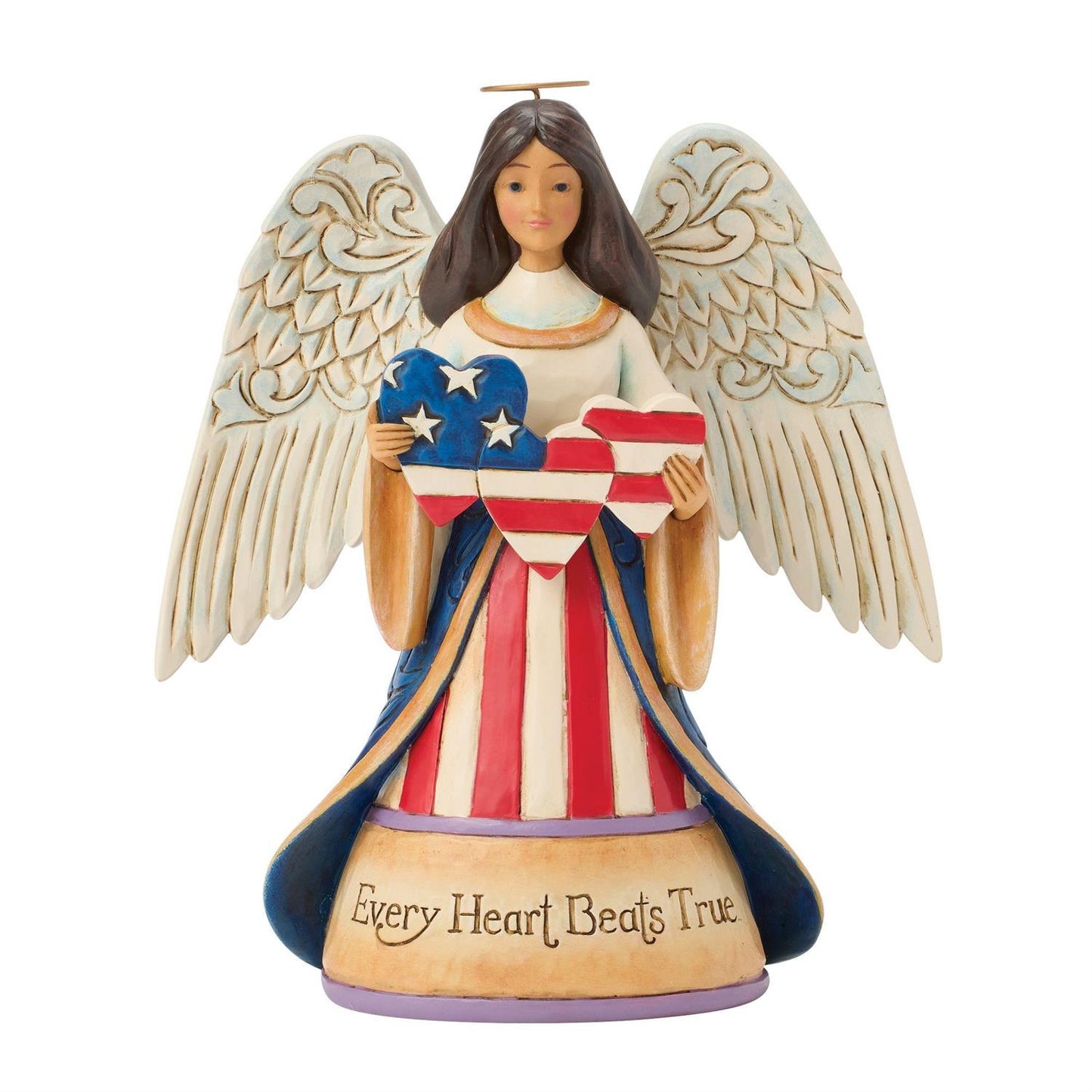 Jim Shore Patriotic Angel with Heart Figurine 6017775