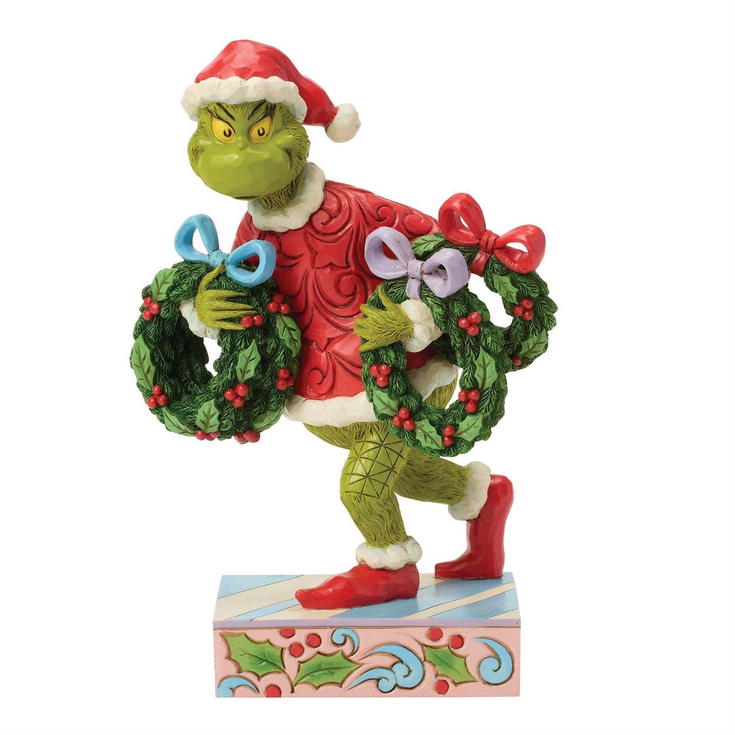 Jim Shore Grinch with Multiple Wreaths Figurine 6018963
