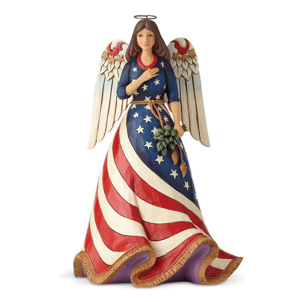 Patriotic Angel with Flag Dress Figurine 6001084 by Jim Shore