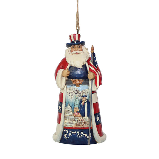 American Santa Ornament 6001508 by Jim Shore