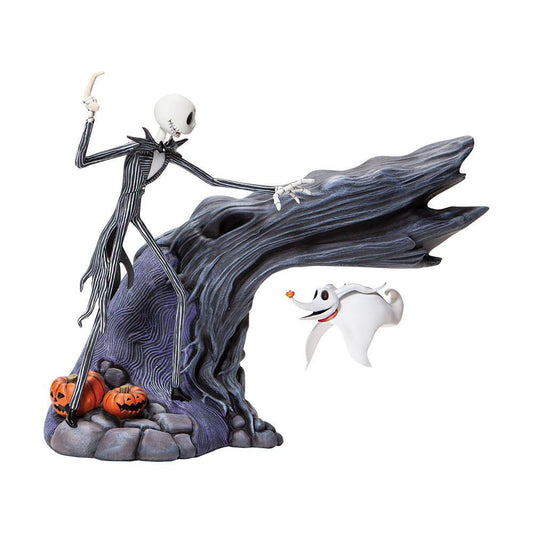 The Nightmare Before Christmas Levitation Zero and Jack Figurine 6005300 by Grand Jester Studios