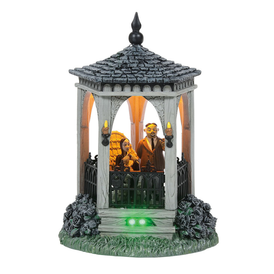 The Addams Family and The Gazebo at Moonlight 6005626 by Department 56