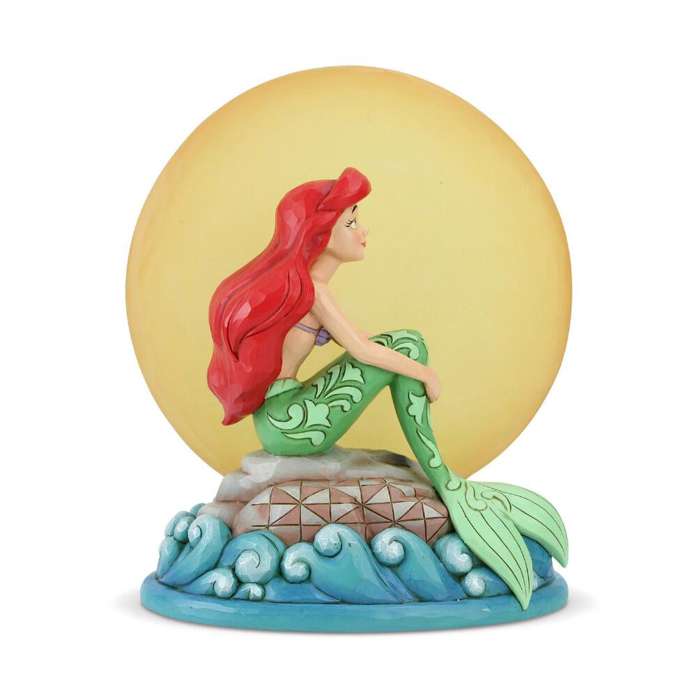 Disney's Ariel Sitting on Rock by Moon 6005954 Figurine by Jim Shore