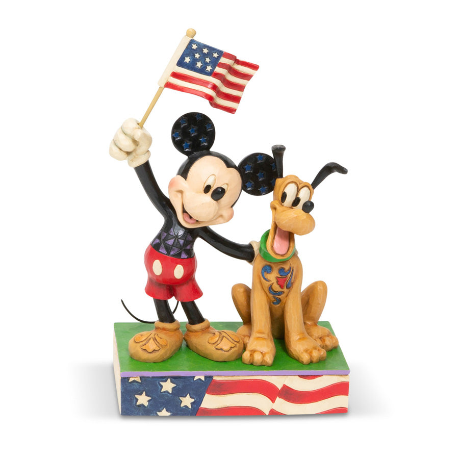 Disney's Mickey and Pluto Patriotic A Banner Day Figurine 6005975  by Jim Shore