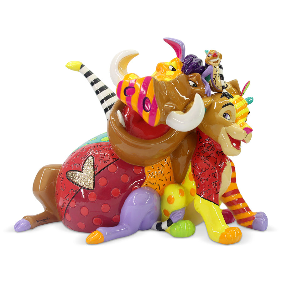 Disney's Lion King Simba, Timon and Pumba Figurine 6006084 by Romero Britto