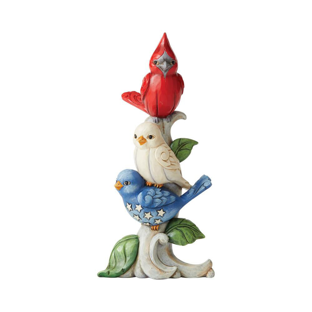 Patriotic Stacked Birds Figurine 6006441 by Jim Shore