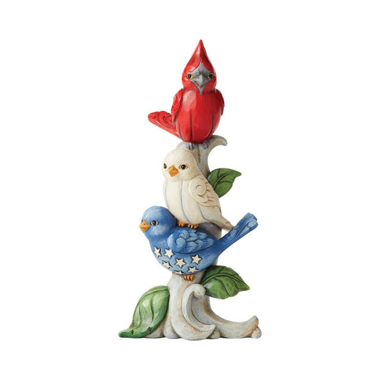 Patriotic Stacked Birds Figurine 6006441 by Jim Shore