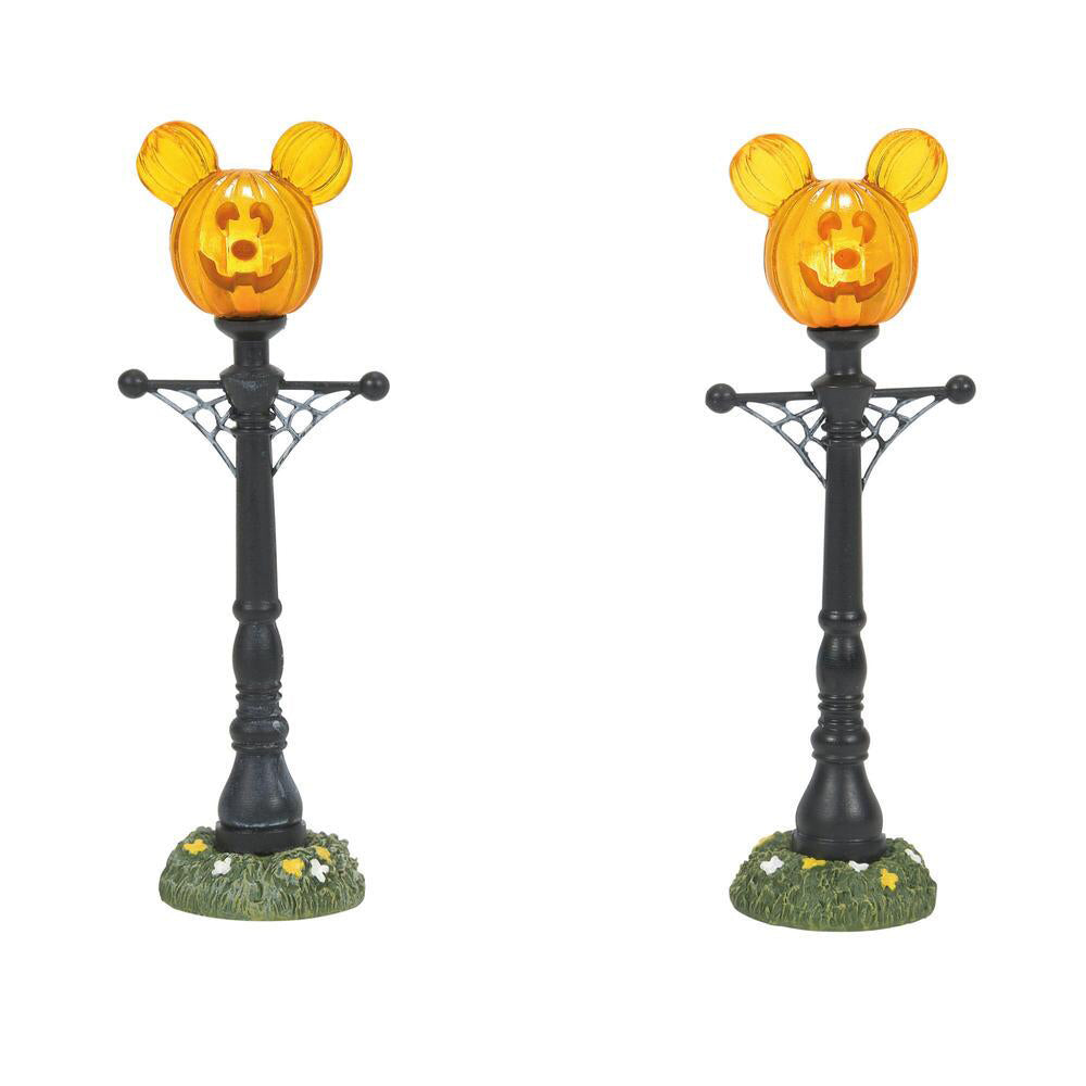 Disney's Mickey's Pumpkintown Street Lights Figurine 6007730 by Department 56