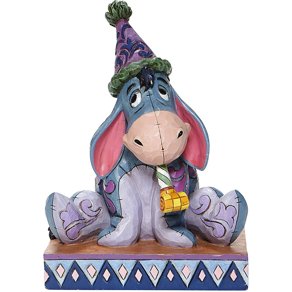 Disney's Eeyore with Birthday Hat and Horn Figurine 6008074 by Jim Shore