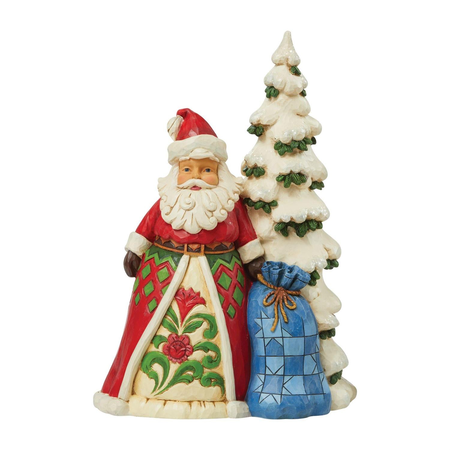 Santa Next To Tree with Toybag Figurine 6008125 by Jim Shore