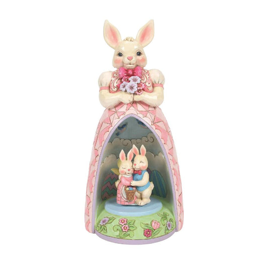 Bunny with Lighted Rotating Scene Figurine 6008302 by Jim Shore