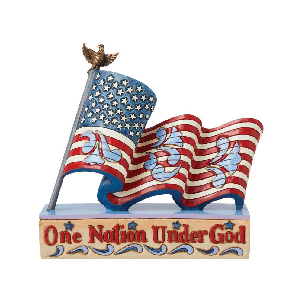 Patriotic One Nation Flag Figurine 6008790 by Jim Shore