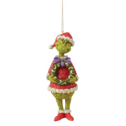 Grinch Holding Wreath Ornament 6009205 by Jim Shore