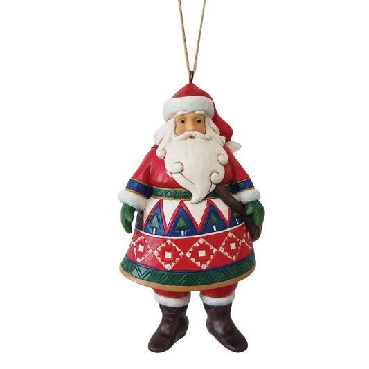 Lapland Santa with Satchel Ornament 6009458 by Jim Shore