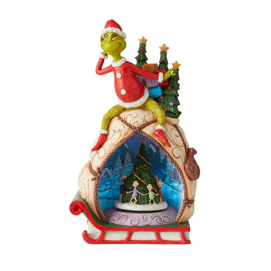 Grinch Lighted Rotatable Scene Figurine 6009699 by Jim Shore