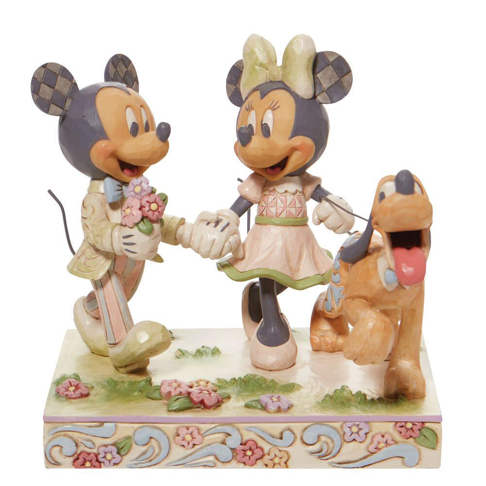 Disney's White Woodland Mickey & Minnie Figurine 6010101 by Jim Shore