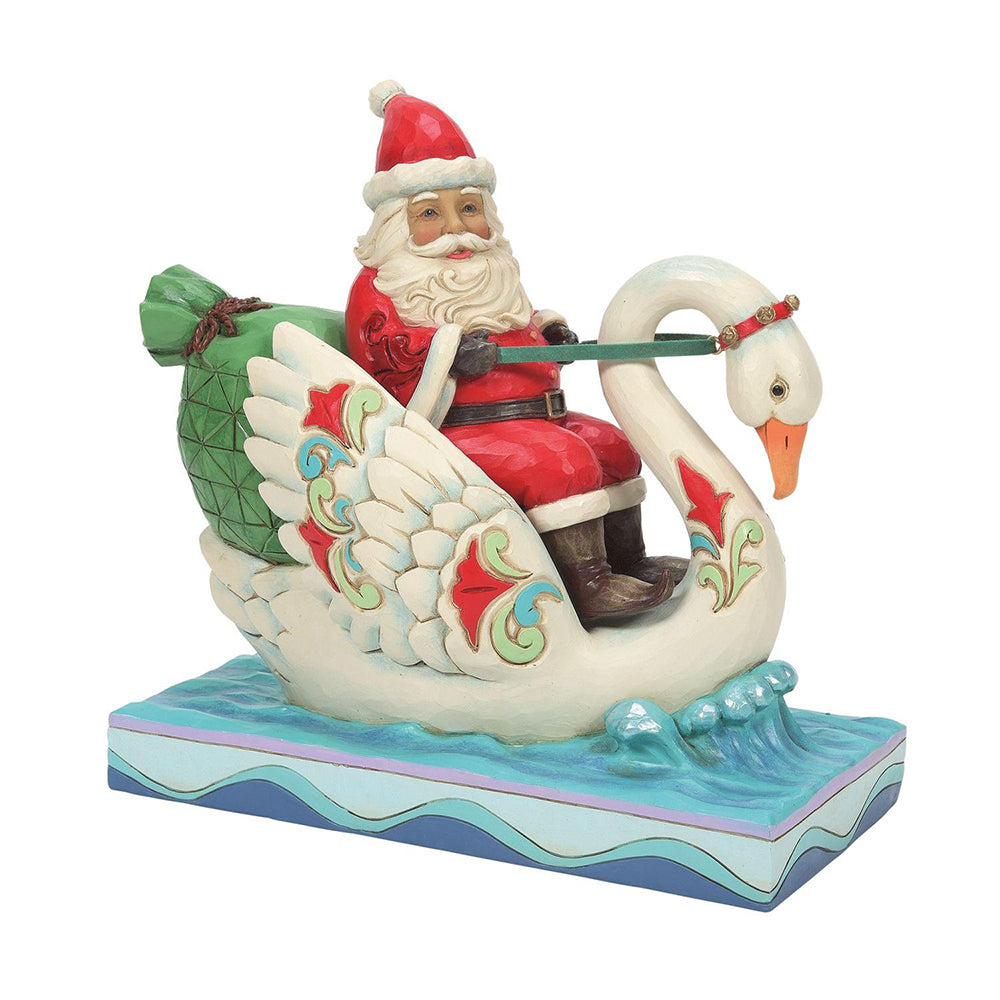 Santa Riding a Swan Figurine 6010824 by Jim Shore