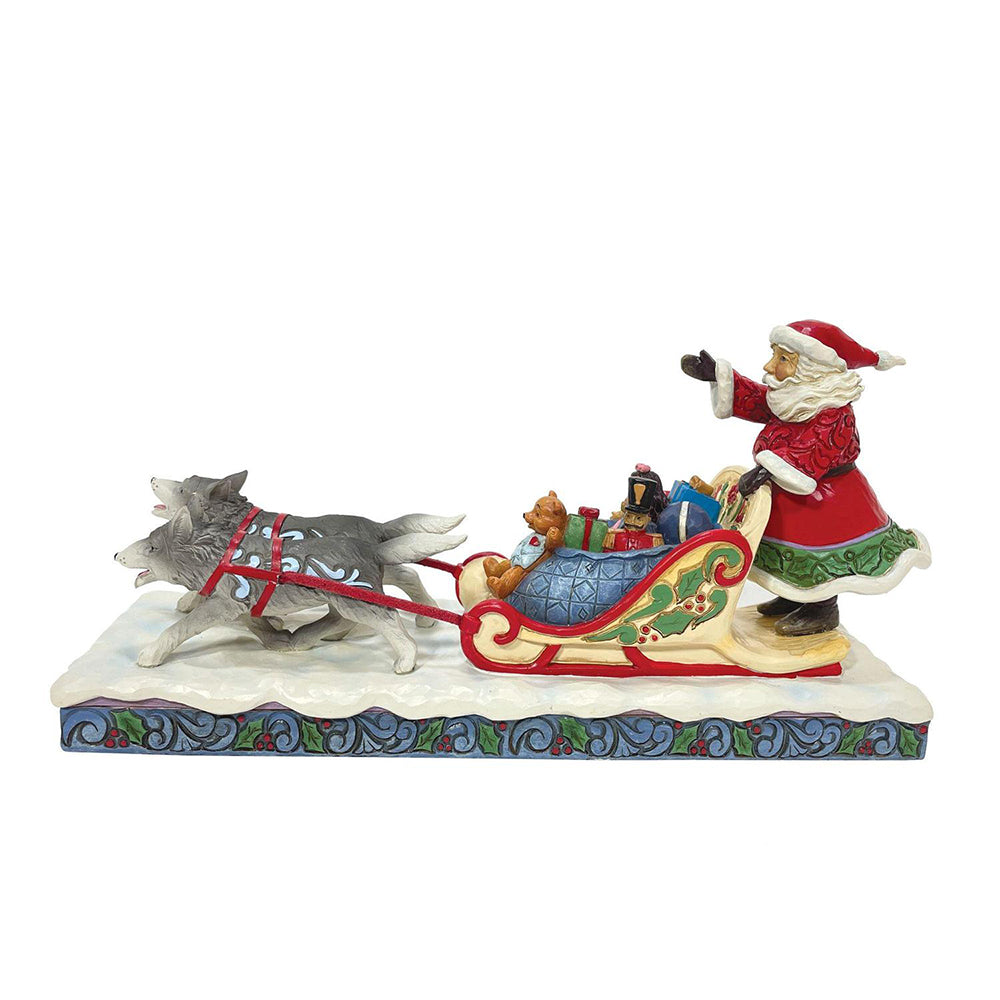 Santa Dog Sledding Figurine 6010826 by Jim Shore