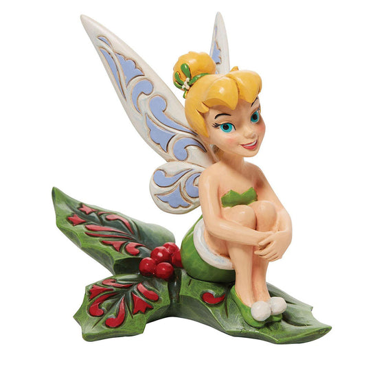 Jim Shore Disney's Tinker Bell Sitting on Holly Figurine 6010874
