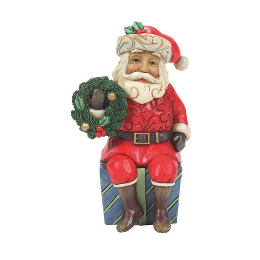 Mini Santa Sitting on Gifts Figurine 6011487 by Jim Shore