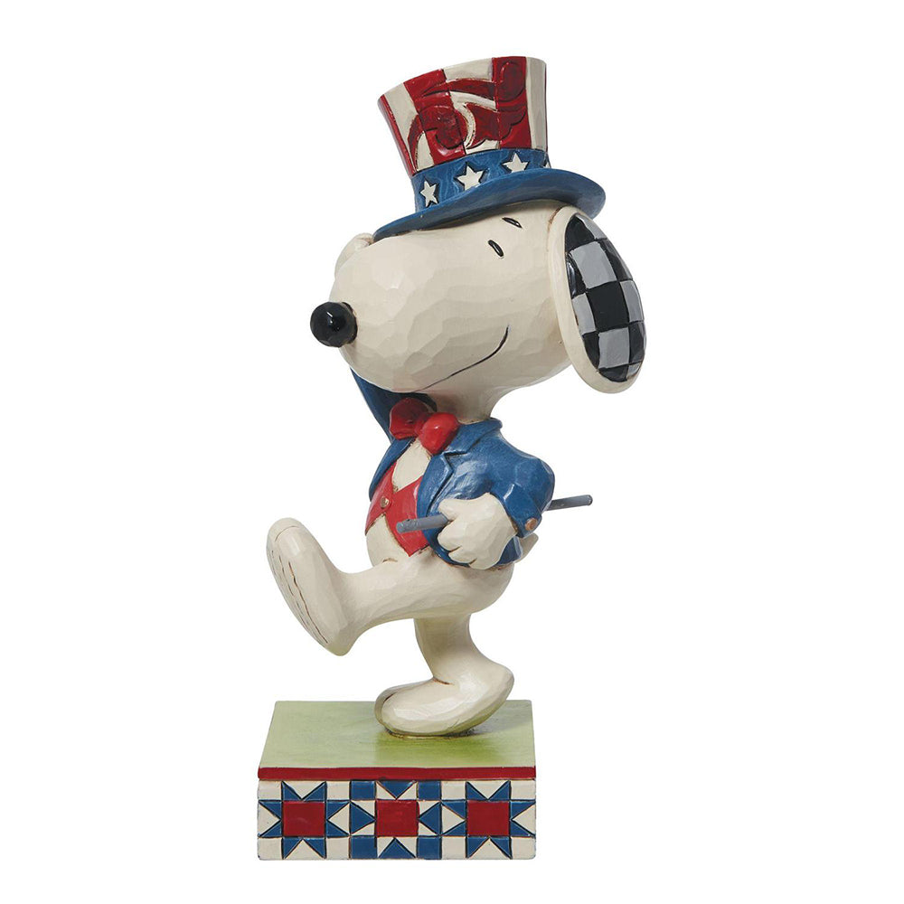 Peanuts Patriotic Snoopy Marching Figurine 6011949 by Jim Shore