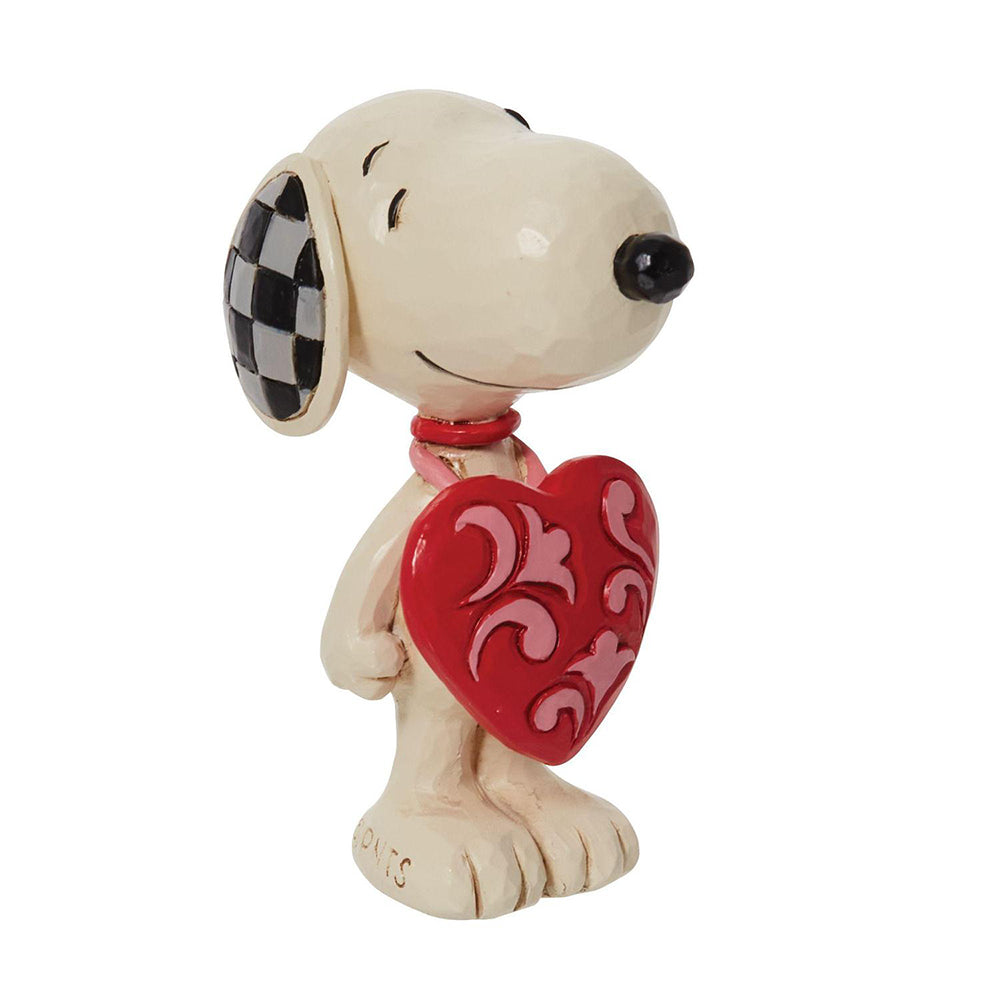 Peanuts Snoopy Wearing Heart Sign Figurine 6011953 by Jim Shore