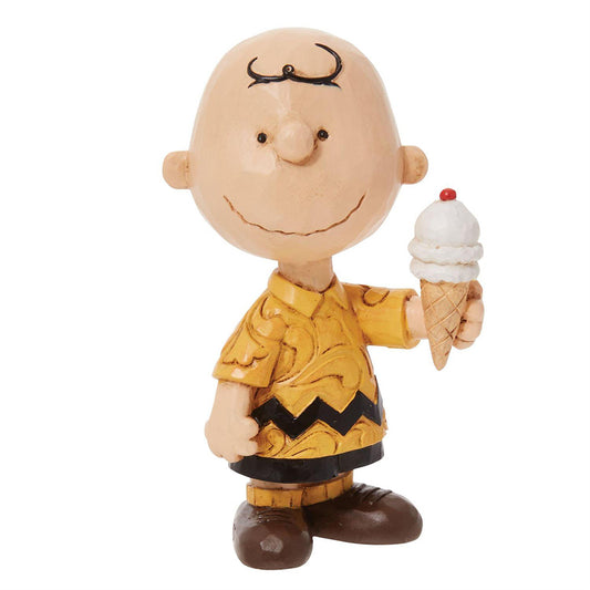 Peanuts Mini Charlie Brown with Ice Cream Figurine 6011957 by Jim Shore