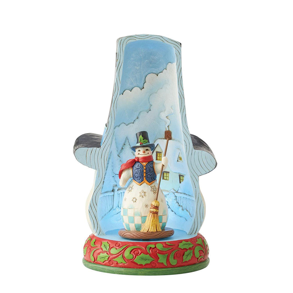 Snowman in Hat Lighted Rotator Figurine 6011965 by Jim Shore