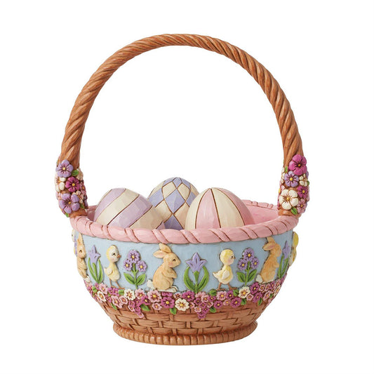 19th Annual Easter Basket with Eggs Figurine 6012585 by Jim Shore