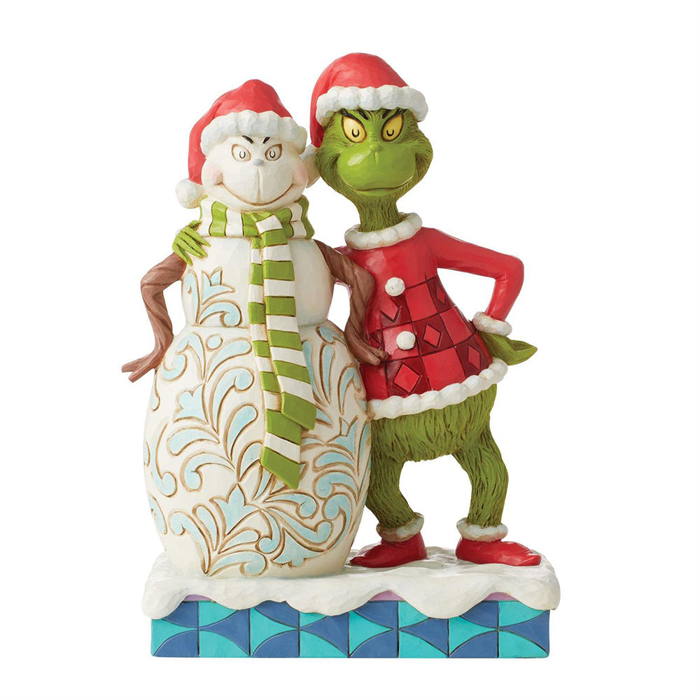 Grinch With Grinchy Snowman Figurine 6012695 by Jim Shore