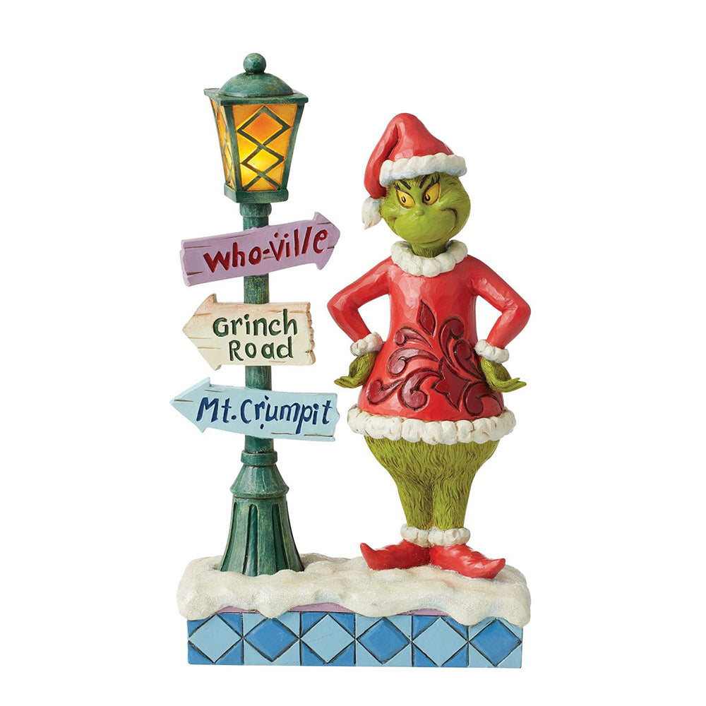 Grinch by Lit Lamppost Figurine 6012699 by Jim Shore