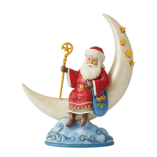 Santa on Crescent Moon Figurine 6012900 by Jim Shore