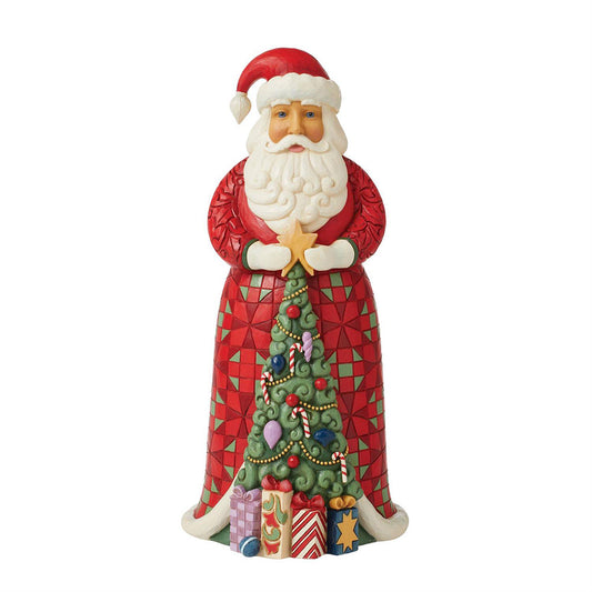 Santa with Christmas Tree Coat Figurine 6012946 by Jim Shore