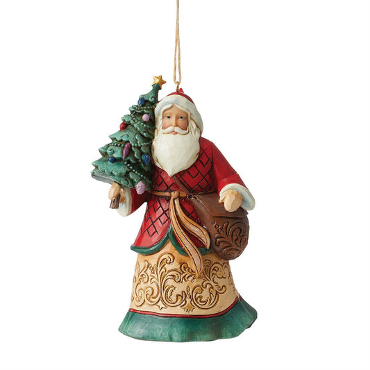 Santa with Tree and Toybag Ornament 6012973 by Jim Shore