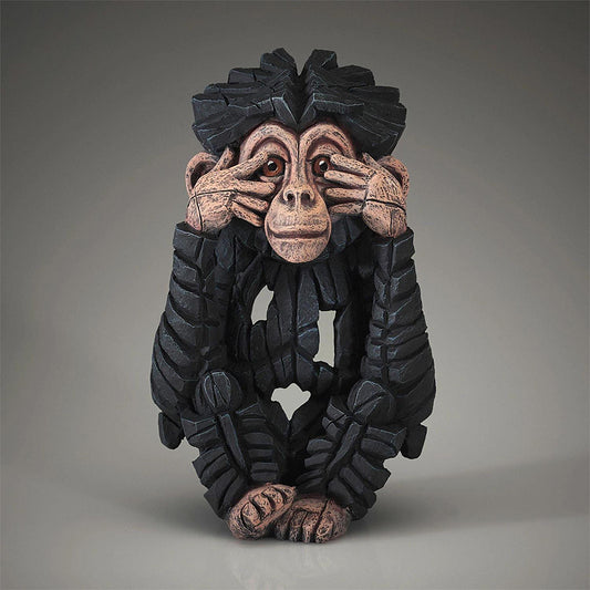 See No Evil Baby Chimpanzee Sculpture 6013033 by Edge Sculpture