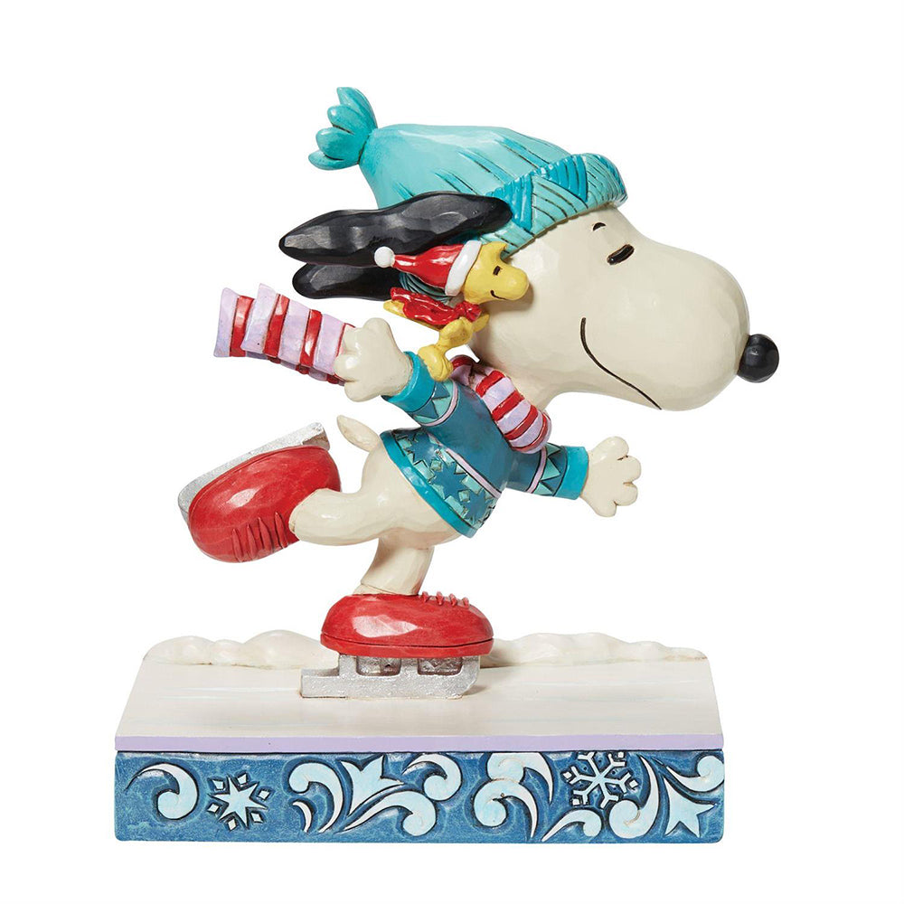 Peanuts Snoopy & Woodstock Skating Figurine 6013050 by Jim Shore