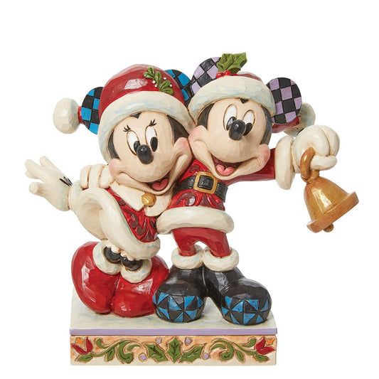 Disney's Mickey & Minnie Santas Figurine 6013058 by Jim Shore