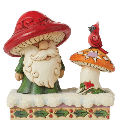 Santa by Mushroom and Bird Figurine 6013747 by Jim Shore